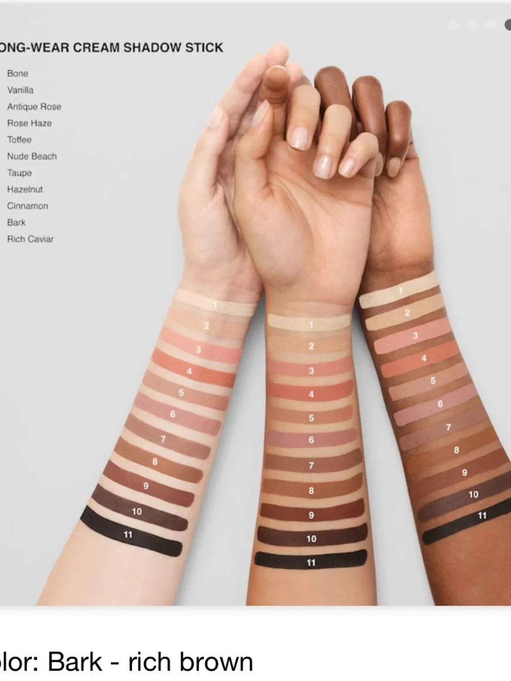 NWT & box Bobbi Brown Long-Wear Waterproof Cream Eyeshadow Stick, Bark (dk brwn)